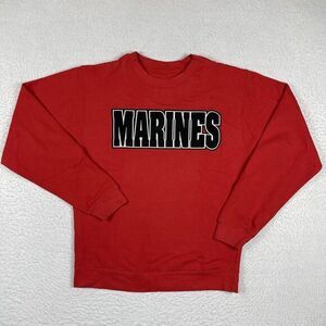 The Game Marines Sweatshirt Mens Small Red Crewneck Pullover USMC‎ Military